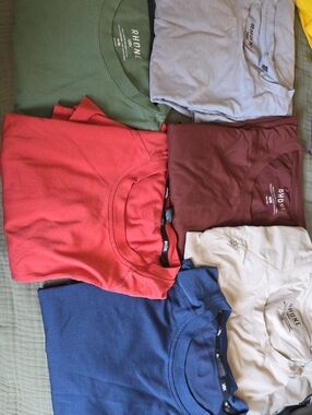 RHONE Short Sleeve Tees - Red, Blue, Green, Maroon, Gray, Cream